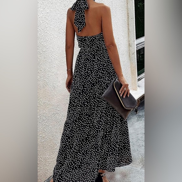 Maci Dress.  Halter / Backless Dress with belt. - Picture 2 of 6